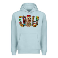 Blue Mist Cockapoo Christmas Joy Premium Hoodie - RanaPortraitStore