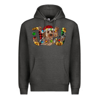 Charcoal Heather Cockapoo Christmas Joy Premium Hoodie - RanaPortraitStore