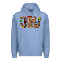 Colony Blue Cockapoo Christmas Joy Premium Hoodie - RanaPortraitStore