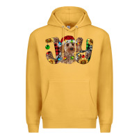 Mustard Cockapoo Christmas Joy Premium Hoodie - RanaPortraitStore