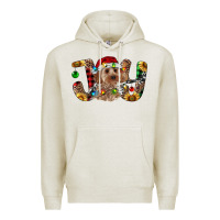 Oatmeal Heather Cockapoo Christmas Joy Premium Hoodie - RanaPortraitStore