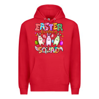 Red Easter Hunting Squad Premium Hoodie - CowhideDigitalArt