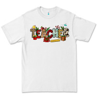 White Christmas Teacher Premium Tee - NancyCooperArtShop