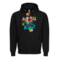 Black he is rısen with cross and butterfly Zipper Hoodie - Artiststas