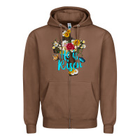 Chestnut he is rısen with cross and butterfly Zipper Hoodie - Artiststas