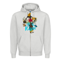 Dove Grey he is rısen with cross and butterfly Zipper Hoodie - Artiststas