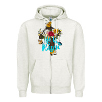Oatmeal Heather he is rısen with cross and butterfly Zipper Hoodie - Artiststas
