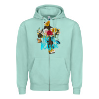 Seafoam he is rısen with cross and butterfly Zipper Hoodie - Artiststas