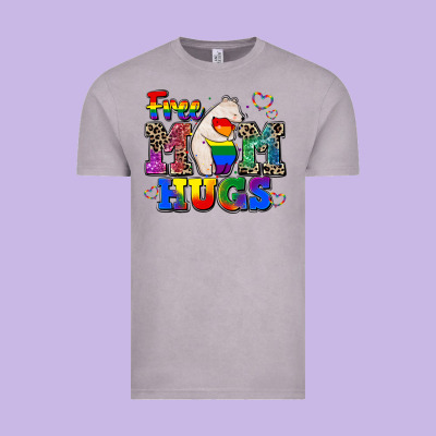 Pride Free Mom Hugs Vintage Tee Designed By Cowgirlartshop