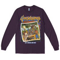 Plum R.L. Stine Goosebumps Halloween Say Cheese And Die Long Sleeve Tee - longCreatives