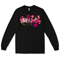 Black Valentine's Day mama Long Sleeve Tee - FaDigitalArtStudio