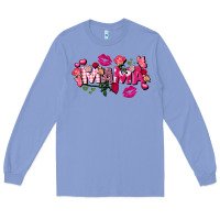 Colony Blue Valentine's Day mama Long Sleeve Tee - FaDigitalArtStudio
