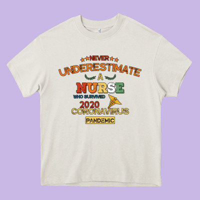 Never Underestimate A Nurse Heavy Core Tee Designed By Bettercallsaul