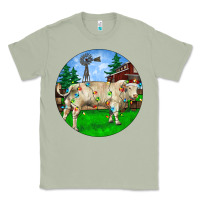 Matcha Christmas Charolais Bull And Barnyard Classic Tee - RanaPortraitStore