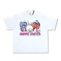 White Happy Easter Dental Easter Day Urban Heavy Tee - CowGirlArtShop