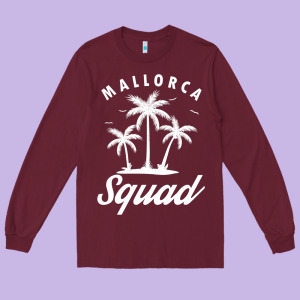 Mallorca Squad Beach Summer Surfing Swimming Travel Vacation Long Sleeve Tee Designed By Longcreatives