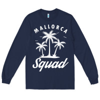Navy Mallorca Squad Beach Summer Surfing Swimming Travel Vacation Long Sleeve Tee - longCreatives