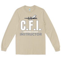 Mushroom CFI CFI Certified Flight Pilot Gift CFI Flying Instructor Long Sleeve Tee - longCreatives