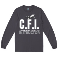 Smoke CFI CFI Certified Flight Pilot Gift CFI Flying Instructor Long Sleeve Tee - longCreatives