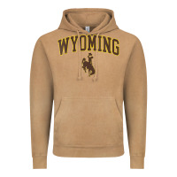 Vintage Camel Womens Wyoming Cowboys Apparel Fan Favorite Arch Vintage Hoodie - longCreatives