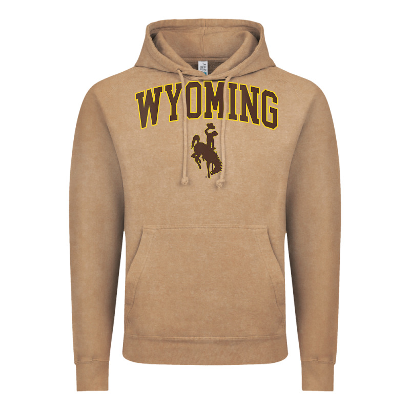 Womens Wyoming Cowboys Apparel Fan Favorite Arch Vintage Hoodie by longCreatives | Teevron
