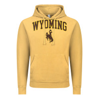 Vintage Mustard Womens Wyoming Cowboys Apparel Fan Favorite Arch Vintage Hoodie - longCreatives
