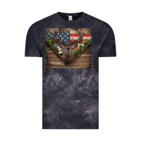 Cloud Black usa deer hunting Vintage Tee - CowGirlArtShop