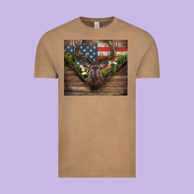 Usa Deer Hunting Vintage Tee Designed By Cowgirlartshop