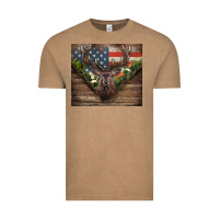 Vintage Coffee usa deer hunting Vintage Tee - CowGirlArtShop