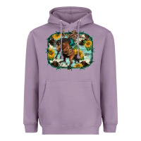 Lavender western rodeo horse cowhide sunflowers Heavyweight Hoodie - BarkalooDesign