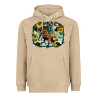 Mushroom western rodeo horse cowhide sunflowers Heavyweight Hoodie - BarkalooDesign