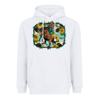 White western rodeo horse cowhide sunflowers Heavyweight Hoodie - BarkalooDesign