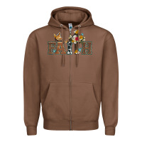 Chestnut faith cross and butterfly with sunflower leopard and roses Zipper Hoodie - Artiststas