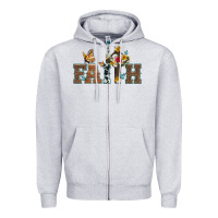 Heather Grey faith cross and butterfly with sunflower leopard and roses Zipper Hoodie - Artiststas