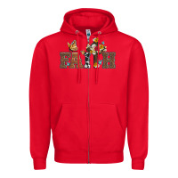 Red faith cross and butterfly with sunflower leopard and roses Zipper Hoodie - Artiststas