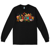 Black Cinco de mayo Teacher Long Sleeve Tee - FaDigitalArtStudio