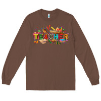 Chestnut Cinco de mayo Teacher Long Sleeve Tee - FaDigitalArtStudio