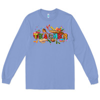 Colony Blue Cinco de mayo Teacher Long Sleeve Tee - FaDigitalArtStudio