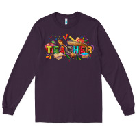 Plum Cinco de mayo Teacher Long Sleeve Tee - FaDigitalArtStudio