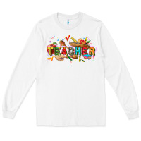 White Cinco de mayo Teacher Long Sleeve Tee - FaDigitalArtStudio