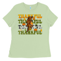 Matcha Thankful Thankful Thankful Ladies Tee - NancyCooperArtShop