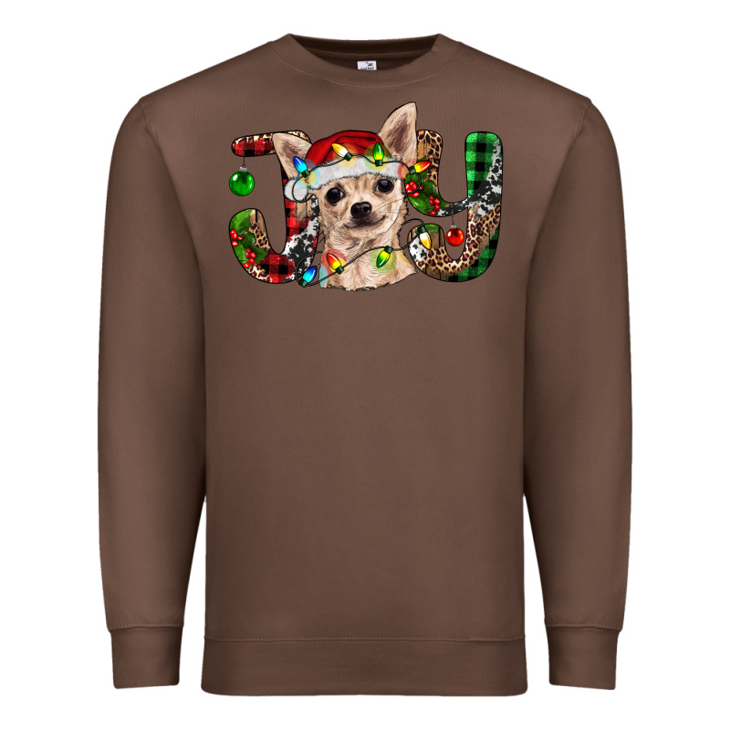 Christmas Chihuahua Joy Premium Sweatshirt by BarkalooDesign | Teevron