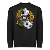 Black soccer gnome Heavyweight Sweatshirt - RacoonDesign