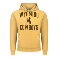 Vintage Mustard Wyoming Cowboys Men's Apparel Gameday Arch Over Cowboys Sweat Vintage Hoodie - longCreatives