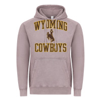 Vintage Zinc Wyoming Cowboys Men's Apparel Gameday Arch Over Cowboys Sweat Vintage Hoodie - longCreatives