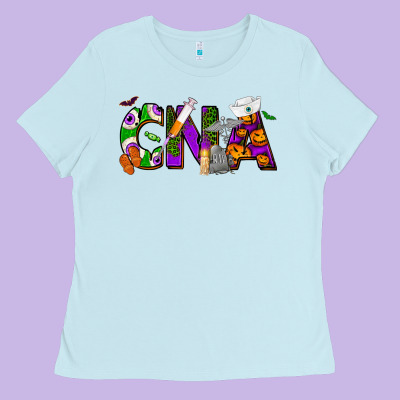 Halloween Cna Certified Nursing Assistant Ladies Tee Designed By Nancycooperartshop