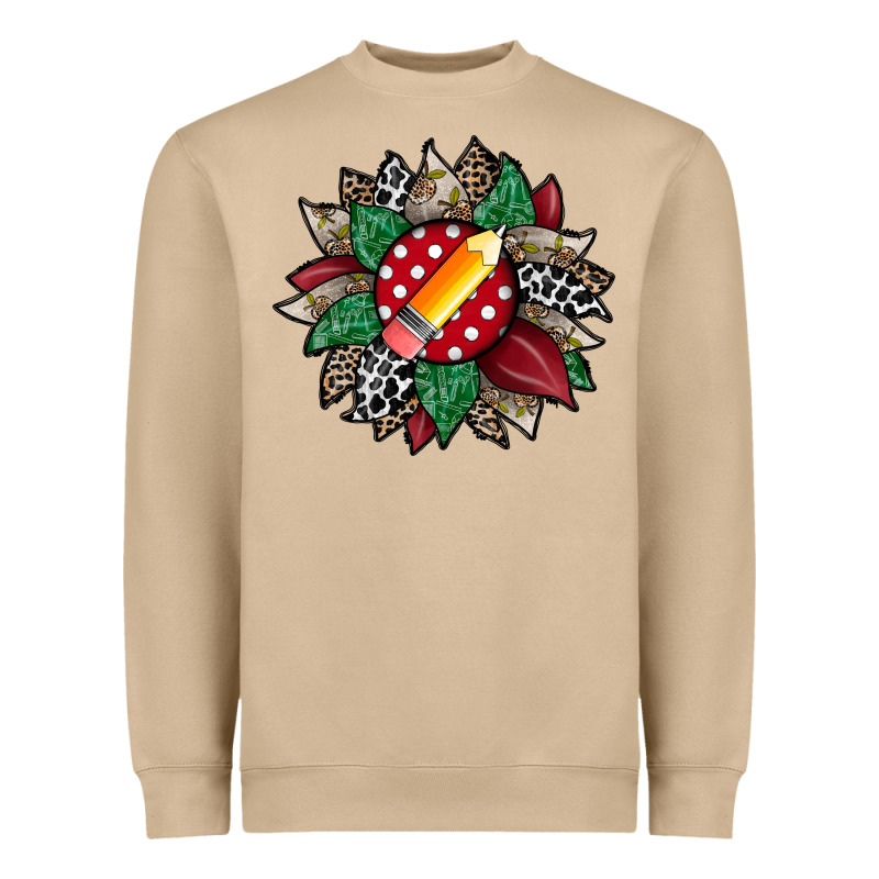 Teacher Sunflower Heavyweight Sweatshirt by RacoonDesign | Teevron