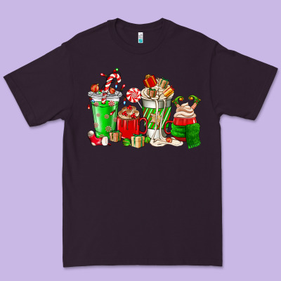 Christmas Coffee Cup Premium Tee Designed By Nancycooperartshop