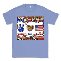 Colony Blue peace love america Classic Tee - TumblerDesignByShophia