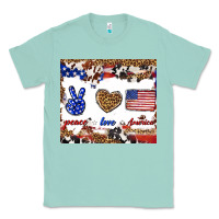Seafoam peace love america Classic Tee - TumblerDesignByShophia